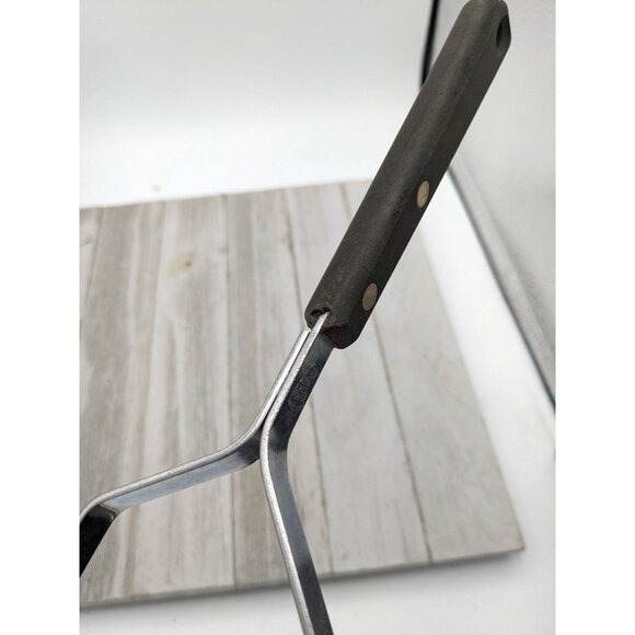 Vintage EKCO Forge Potato Vegetable Masher Black Handle Utensil 9" - Picture 7 of 8